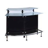 Coaster Keystone Glass Top Bar Unit Black Model 100139